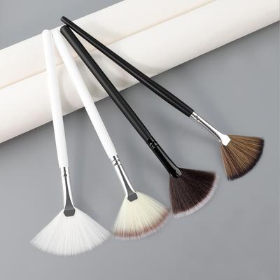 1 pièce Nouvelle Brosse Visage Pratique en éventail Pinceaux Maquillage Doux Portable Brosse Masque Outils Cosmétiques pour Dames Filles Charme Ongles Beaut