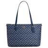 Gallery 36 Floral Print Pattern Coated Canvas Tote Bag Tote Bag Shopping Bag Hand Shoulder Bag Large Women’s Blue
