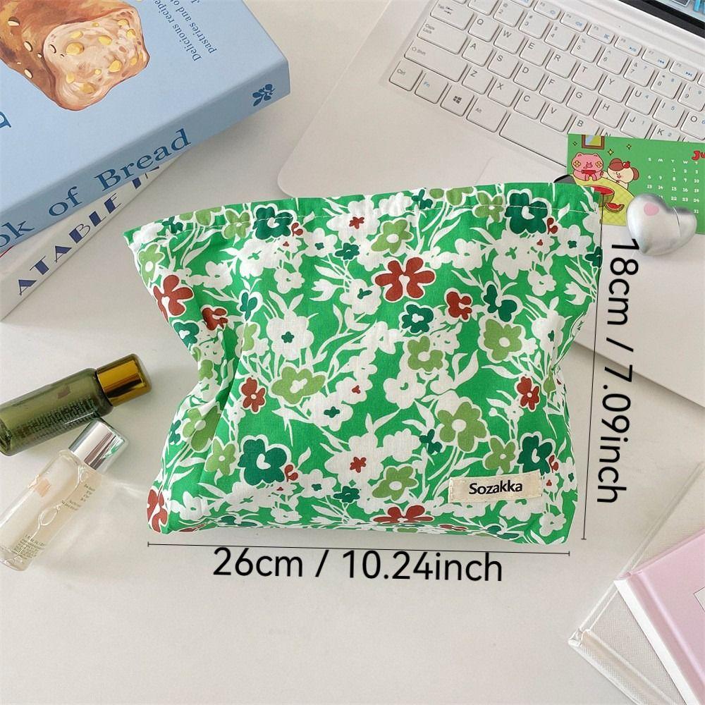 Large Capacity Skincare Products Pouch Floral Makeup Lipstick Storage Bag Cosmetic Bag  Travel