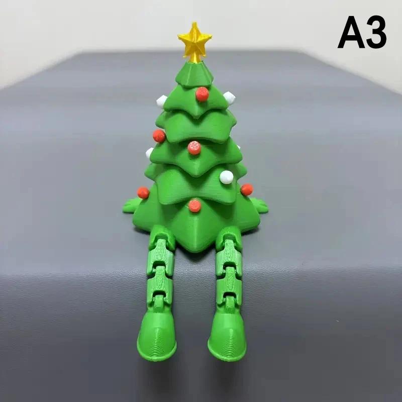 Neue 3D-gedruckte Weihnachtskugel Weihnachtsbaumschmuck mit beweglichem Gelenk Weihnachtsdekorationen Festliche Tischaufsteller-Statue