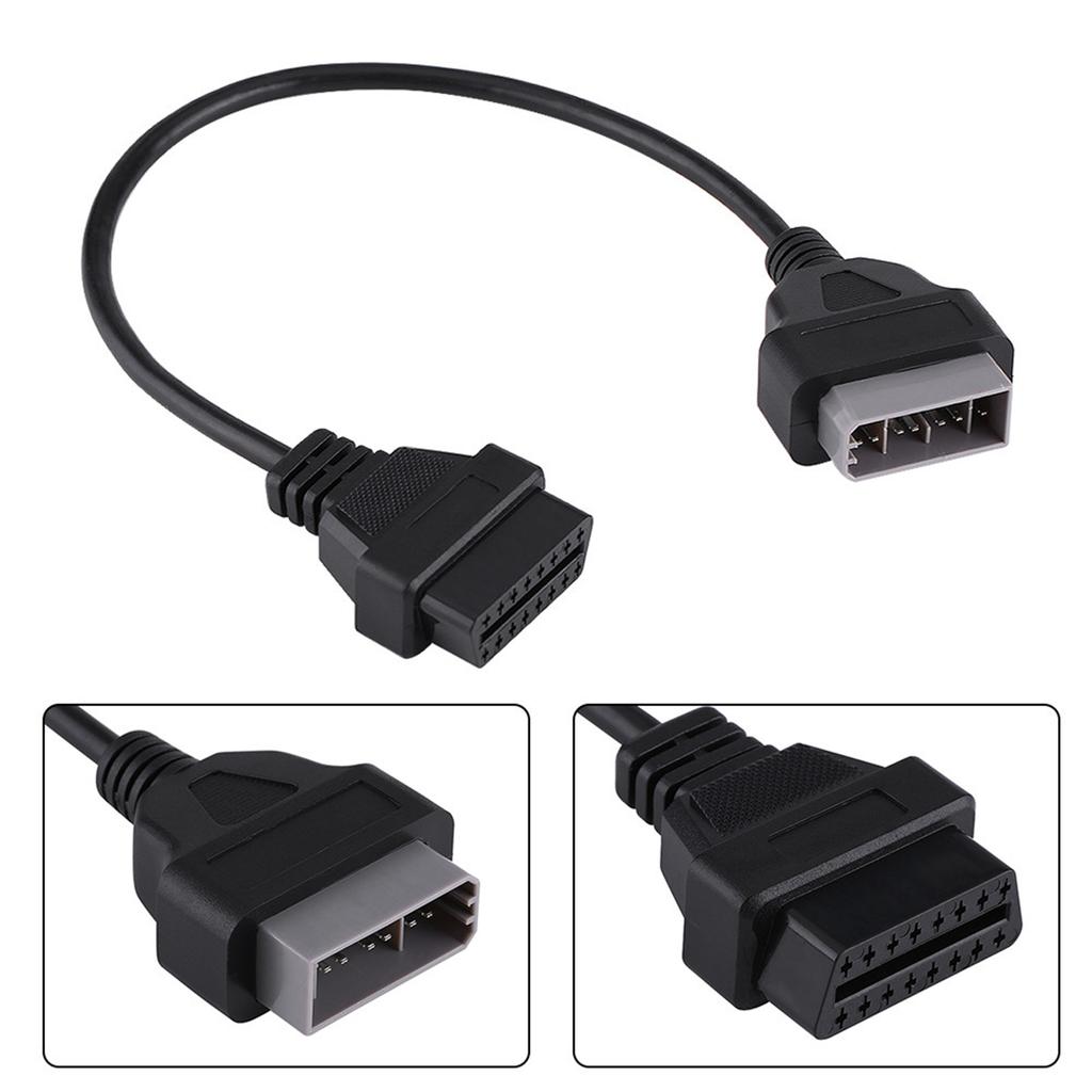 14 Pin 16 Pin Adapter Diagnostic Cable Black 40cm Length