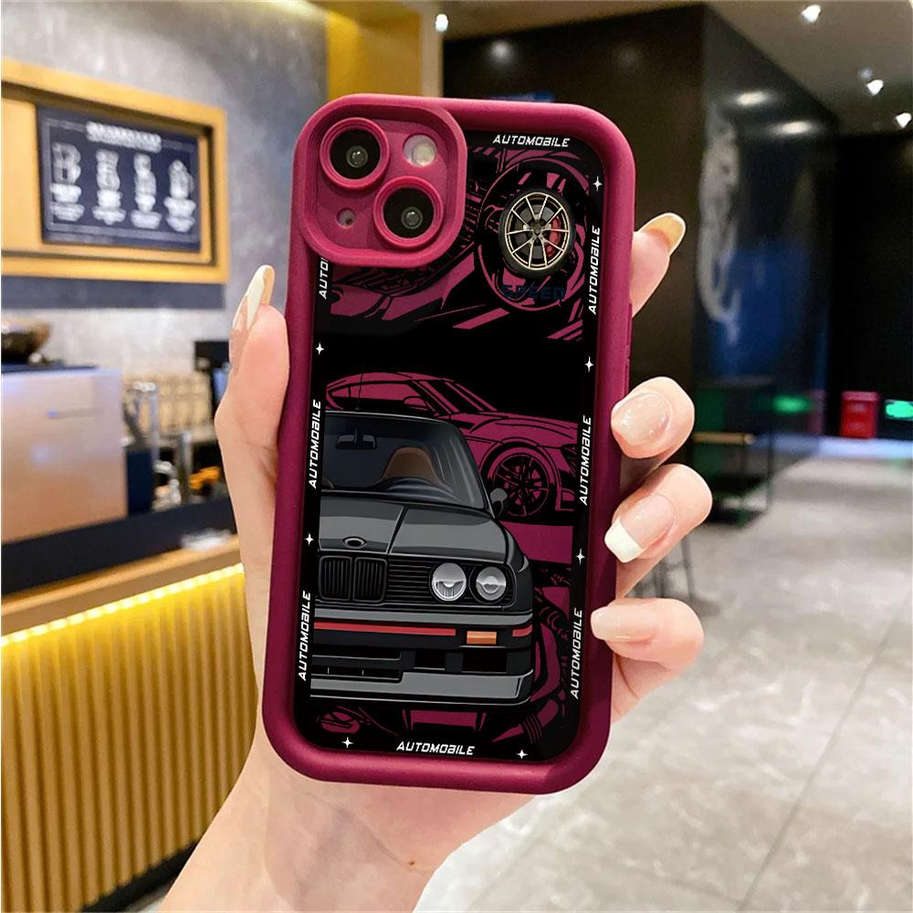 Cool Car Phone Case For iPhone 17 Air 16 e 15 14 13 12 11 Pro Max Plus Mini SE 2020 2022 Soft Back Cover