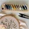 1pc Wooden Bobbin Rack for Embroidery Floss Rolling Excluding Cross Stitch String Ribbons Storage Holder Embroidery Needleworks.