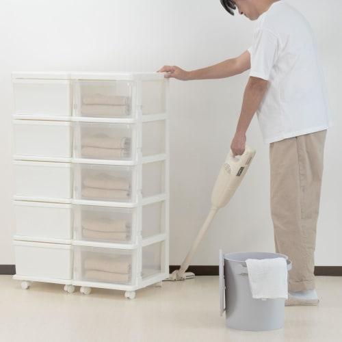 JEJ SEEDS Slim Chest, 5 Drawers, with Casters, Clear, SIU-5-CL