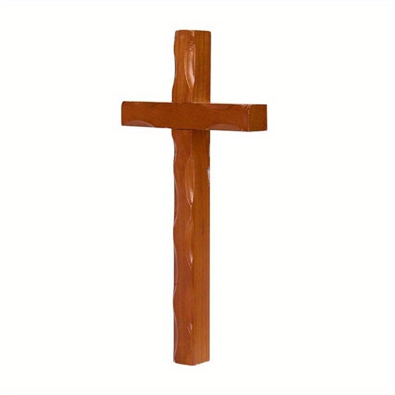 Church Catholic Crucifix Jesus Christ Wooden Wall Cross Mysterious Craft Hanging Ornament Smooth Blessing Gift Durable Pendant