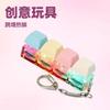 LED Keyboard Keychain Fidget Toys Crystal Clicker Sensory Toy for Stress Relief Keyboard Keychain Fidget Gadget for Adults Amagi