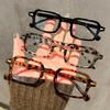 Leopard Small Square Frame Presbyopia Glasses Women Men Anti-Blue Light Glasses Optical Prescription Eyeglasses +1.0 TO +4.0