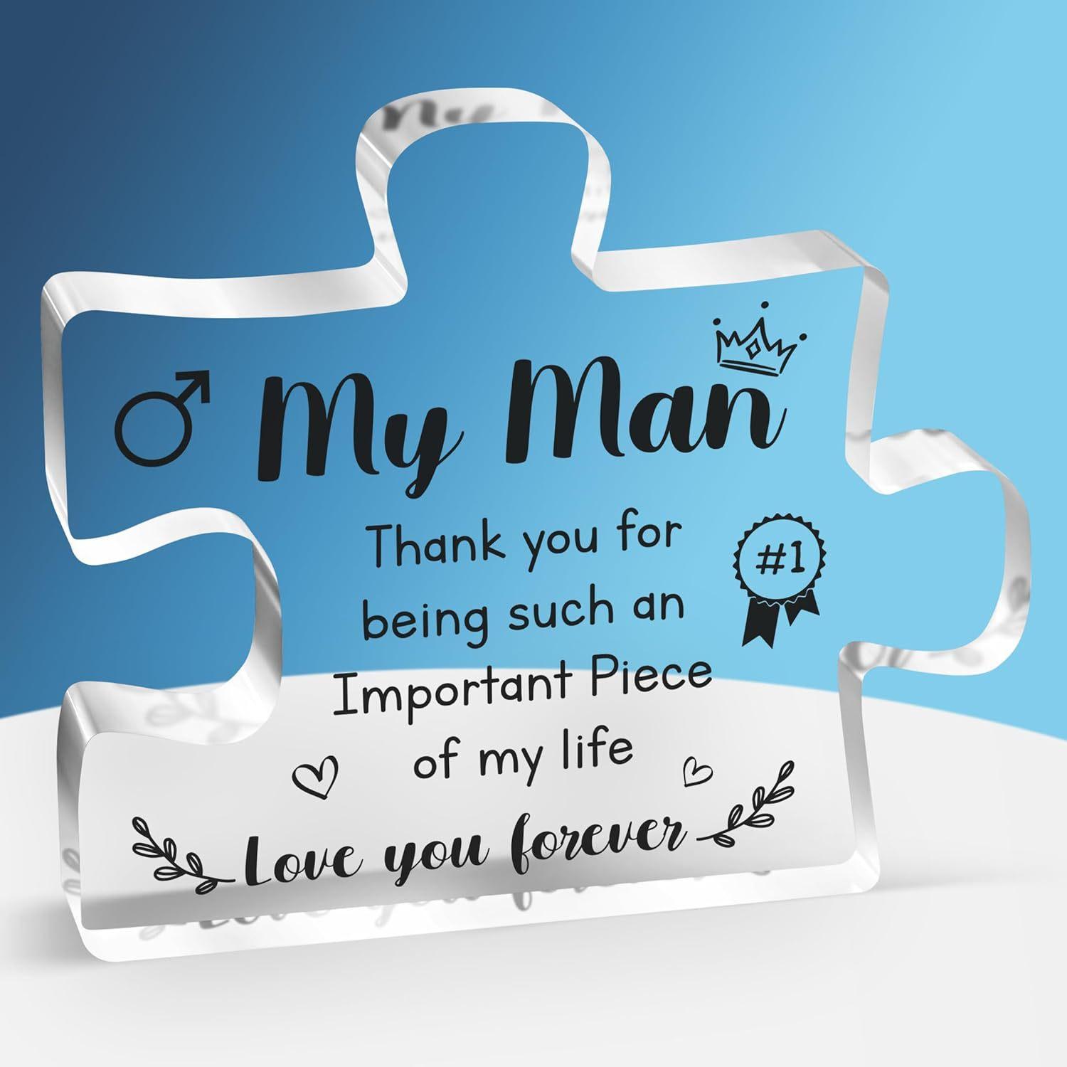 

Giving A Man An Anniversary Birthday Gratitude Gift Ornament English Acrylic Puzzle Christmas Street Gift Valentine s Day gift