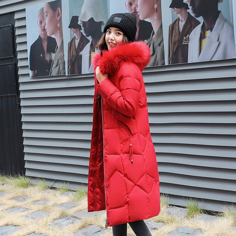 

Пуховик Женский Зимний Длинный До Колена Утепленное Хлопковое Пальто Большого Размера Свободный Хлопковый Пуховик Женский S