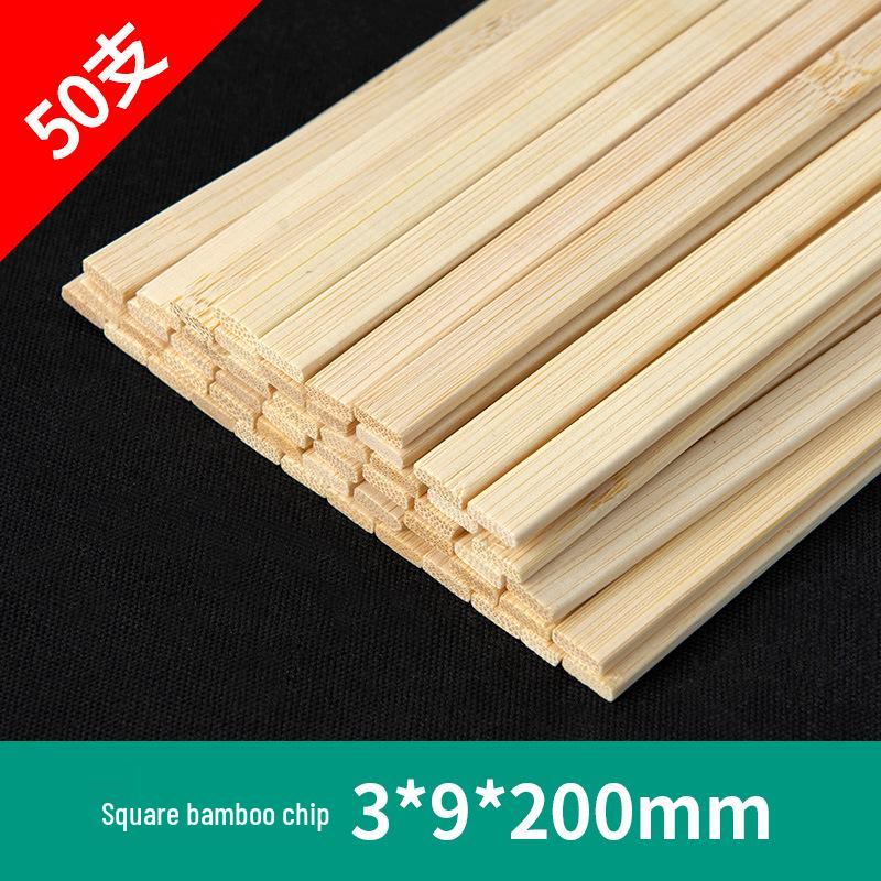 Square Bamboo Strips for DIY 3D Models & Handmade Art