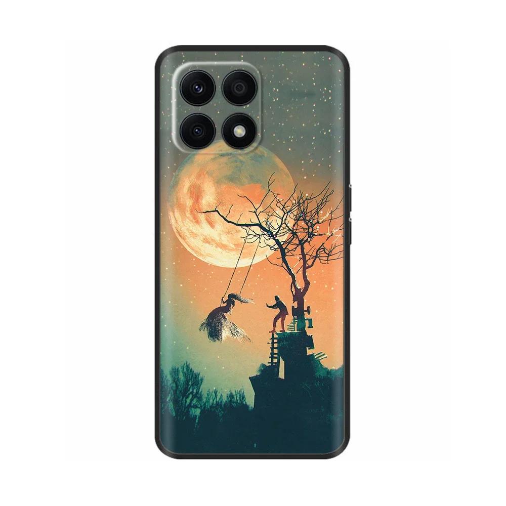 Für Huawei Honor X8A Hülle Mode Blume Weiches TPU Silikon Handyhülle Für Honor X8A HonorX8A Funda Stoßfeste Rückabdeckung Coque