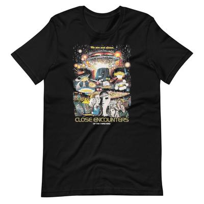 CLOSE ENCOUNTERS OF THE THIRD KIND Movie Poster Tee Short-Sleeve Unisex 100% Cotton T-shirt Mens Tees Top