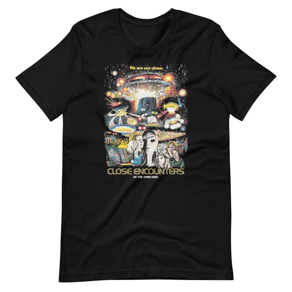 CLOSE ENCOUNTERS OF THE THIRD KIND Movie Poster Tee Short-Sleeve Unisex 100% Cotton T-shirt Mens Tees Top 2XL