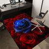 1pc Blue Rose Red Roses Themed Rug for Home Decor, Non-slip Office Carpet, Chair mat, Outdoor Mat, Christmas and Halloween gifts-0731126