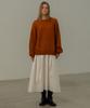 Mosyupamosyu Mohair Wool Round Knit [Brick]