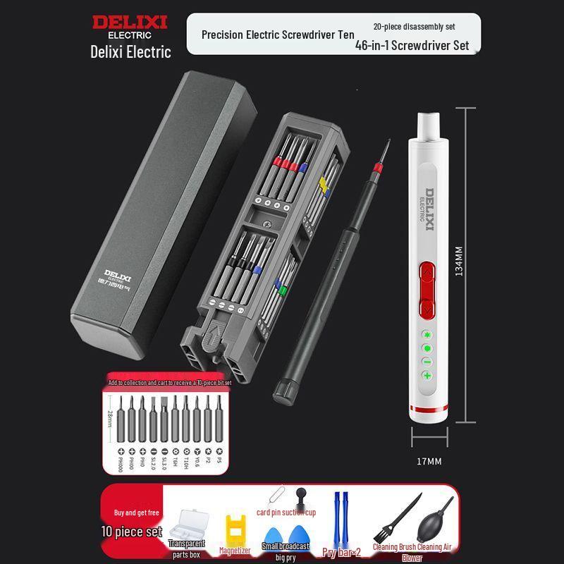 Rechargeable Multifunctional Mini Electric Screwdriver Set with Lithium Battery