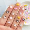 100Pcs New Cute Resin Cartoon Animal Series Flat Back Ornament Jewelry Making Manicure Hairwear Accessories A39