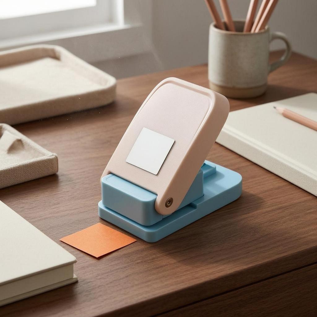 Manual Paper Embosser PressOperated Scrapbook Punch Tool Compact Square for