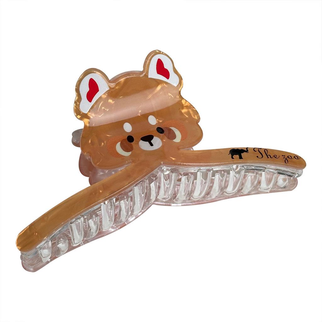 Adorable Large Bear Hair Claw Clip Stylish Acrylic Animal Hair Accessory For Women