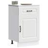 VidaXL Kitchen Cabinet Kalmar White Engineered Wood, Base Cabinet for Sink, Base Kitchen Cabinet with Drawer, Base Cabinet 853477