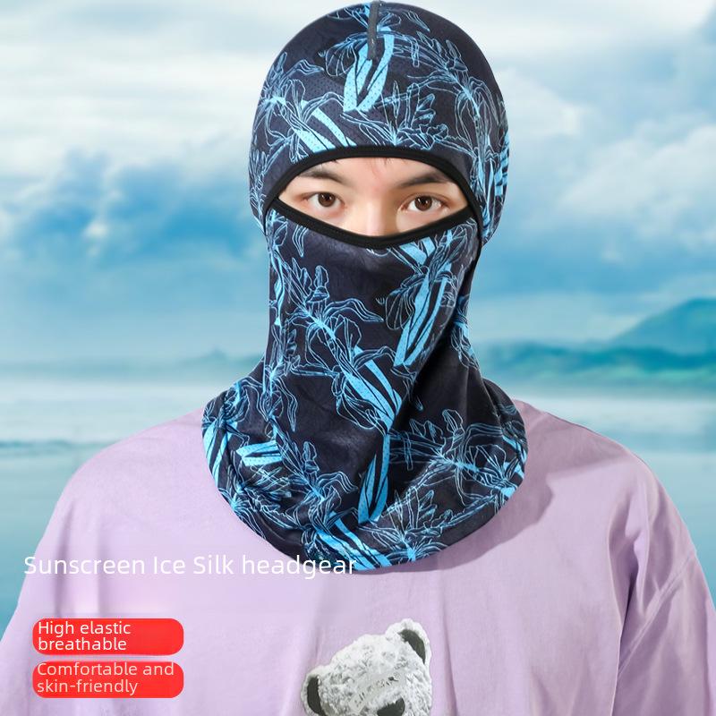 Yaz Dış Mekan Aktiviteleri İçin Unisex Buz İpek UV Korumalı Yüz Maskesi