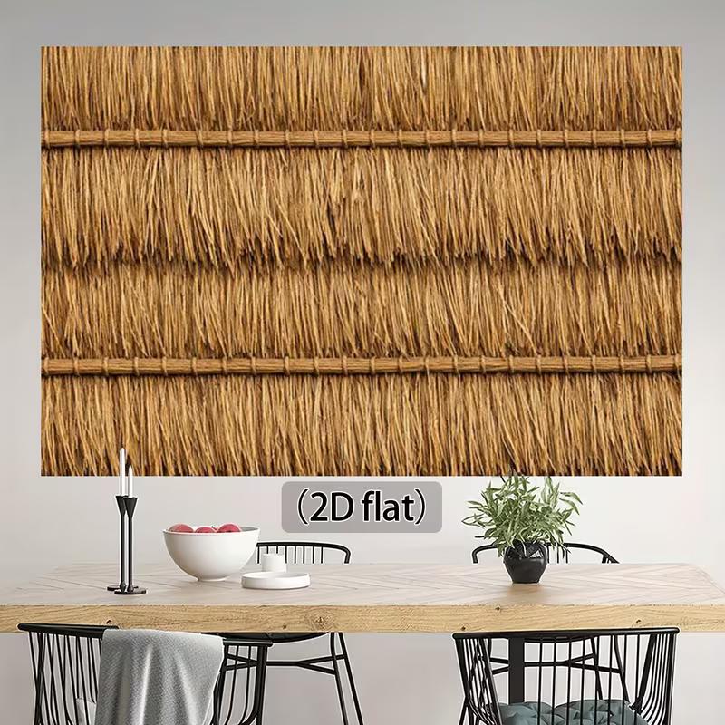2D Natural Thatch Backdrop for Boho, Tribal and Summer Vibe Photography