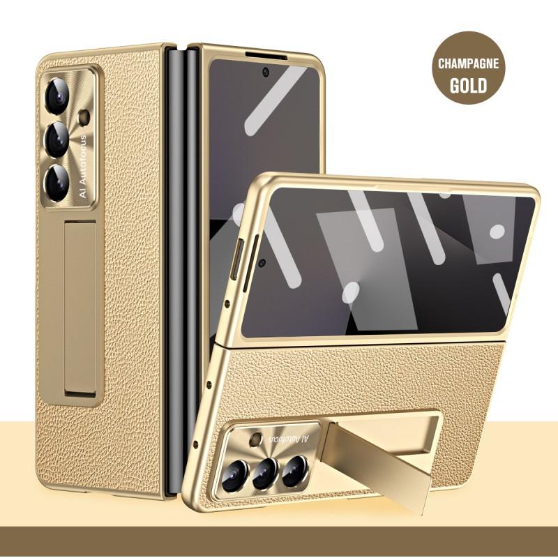 Galaxy Z Fold7 Case PC Protective Cover With Leather Texture Anti-Shock Scratch Resistant Fold6