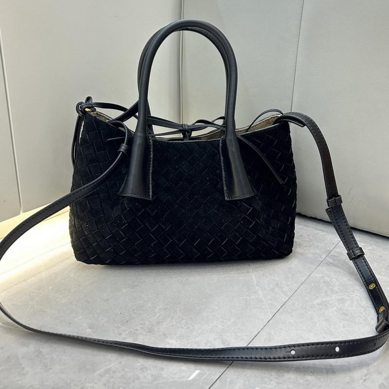 Nowa skórzana zamszowa torba tote ręcznie tkana torba torba pod pachę torba o dużej pojemności damska