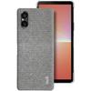 IMAK Ruiyi Series for Sony Xperia 5 V Case Cloth Texture Shell Shockproof PU Leather+PC Cell Phone Cover