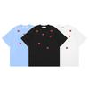 Comme Des Garcons Casual Short Sleeve T-Shirt Young Men Geometric Heart Print Loose Fit Wear