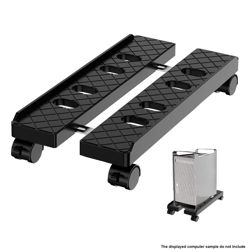 Adjustable Computer Tower Stand Fits PC Mobile CPU Stand Ventilated PC Tower Stand Under Desk CPU Holder for Desk Accessories