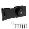 A27F-For Cabinet Door 4-Inch Black Zinc Alloy Hasp Lock, Heavy Duty Deadbolt With 3-Digit Combination(2Pcs)