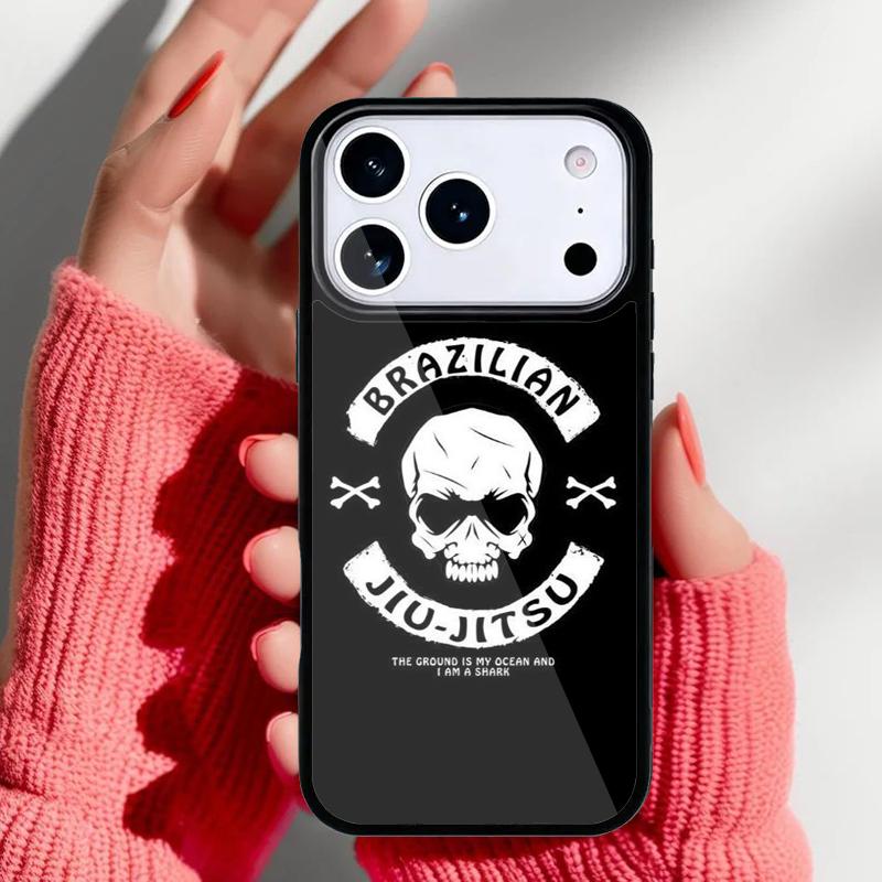 BJJ Brazilian Jiu Jitsu Bumper Phone Case for iPhone 17 16 15 14 13 Pro Max Back Cover for 12 11 Pro Coque