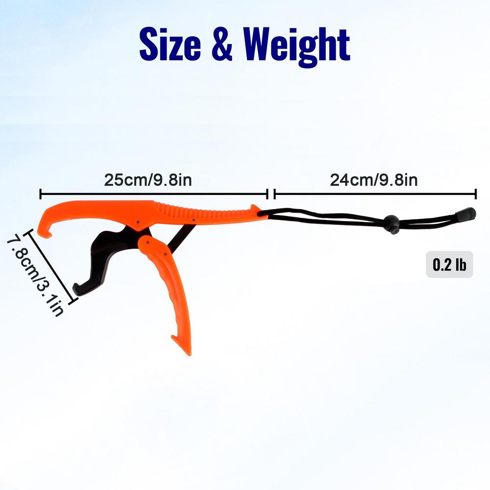 

Fish Lip Gripper Floating Caught Bass Holder With Lanyard Quick Release Fish Grabber Tool For Boyfriend Father Coworkers Uncle помаранчевий