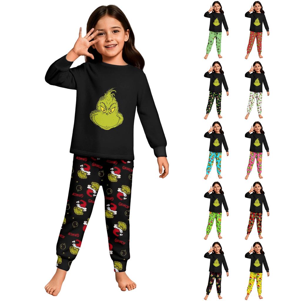 Children's  Boys And Girls Thin Two-piece  Long-sleeved Pants Two-piece