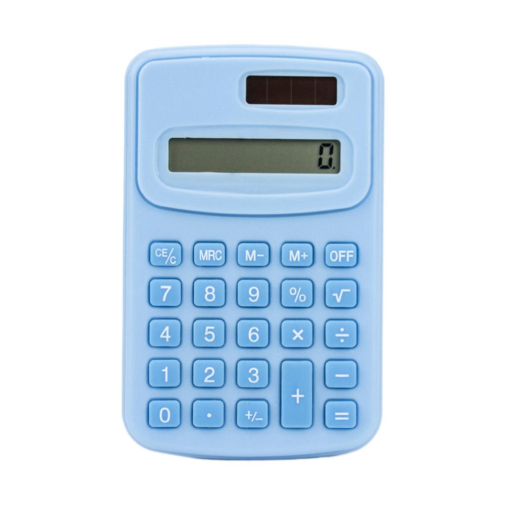 Mechanical Calculator 8 Digit Large Solar Power and LCD Display Big Button Cute Candy Colored Calculator Suitable for Office