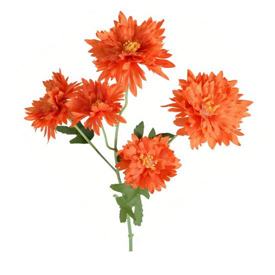 5 Heads Artificial Chrysanthemums Flowers Fake Mums Flower Bouquets with Stem Faux Silk Floral Arrangements for Vase DIY Wedding Centerpiece