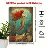 Vintage Mermaid Tin Sign Wall Art 8x12 Inch Retro Cafe Home Decor Metal Plaque