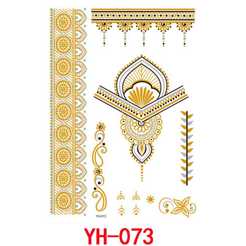 Bronzing Tattoo Sticker, Metal Waterproof Tattoo Sticker, Tattoo