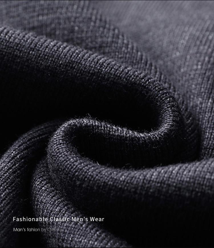 Douyin Herrstickad Rundhalsad Långärmad Knäppning Tröja