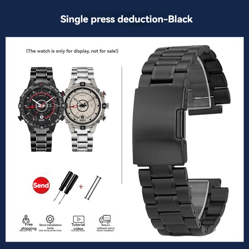 For TimeX Tide Series Stainless Steel Watch Strap T2N721 T2N720 TW2R55500 T2N739 Men's Lug End Metal Bracelet 24x16mm with Tools