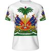 Men's Haitian Flag T-Shirt 3D Print Vintage Haiti Emblem Short Sleeve Summer Streetwear Y2K Tops Casual Oversized Tee