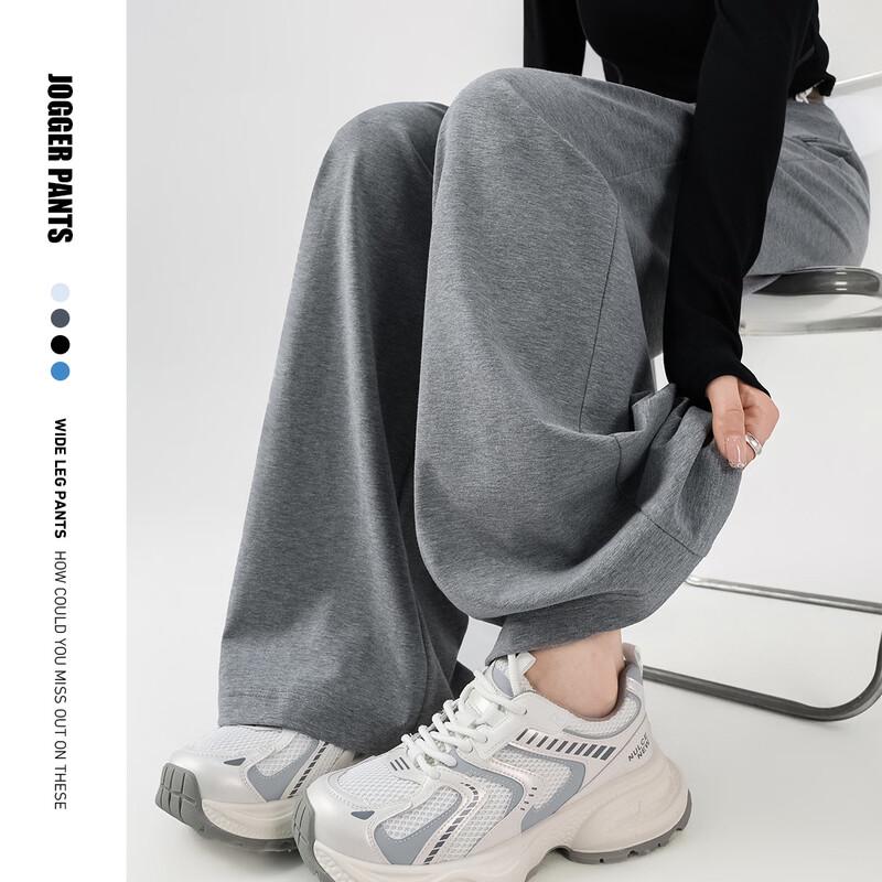 

Women s 2026 Spring High-Waist Draped Wide-Leg Casual Pants M