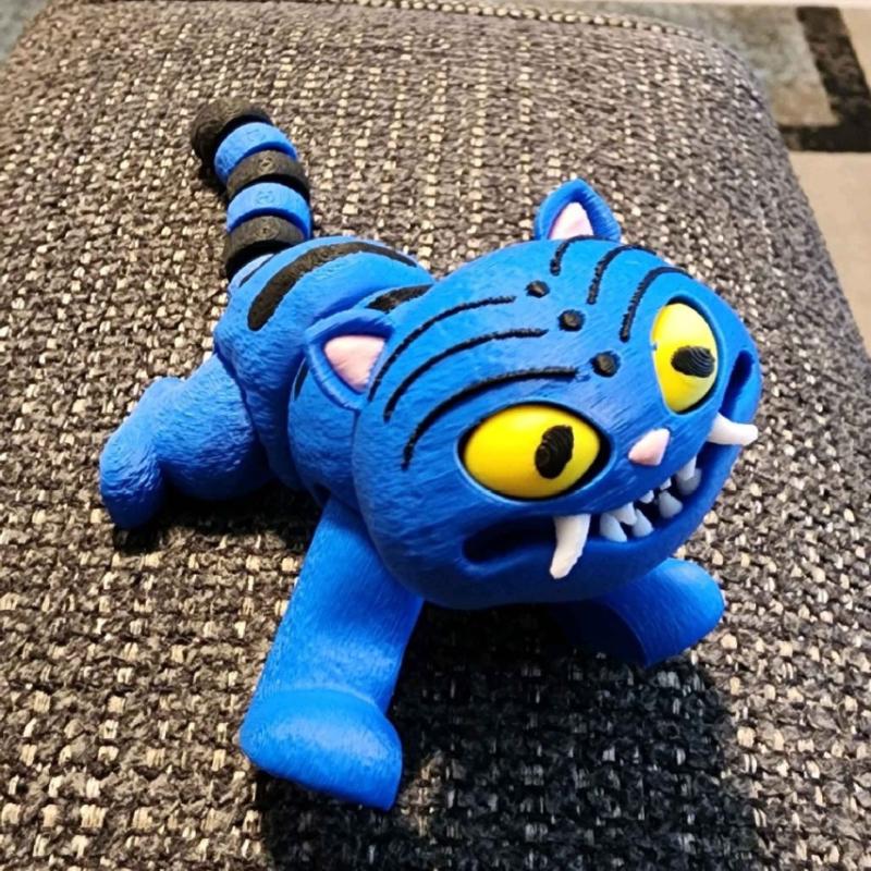 

3D-печатная K-pop фигурка демона, многосуставная подвижная модель тигра, брелок, мультяшное аниме, настольное украшение, детская игрушка, подарки для фанатов