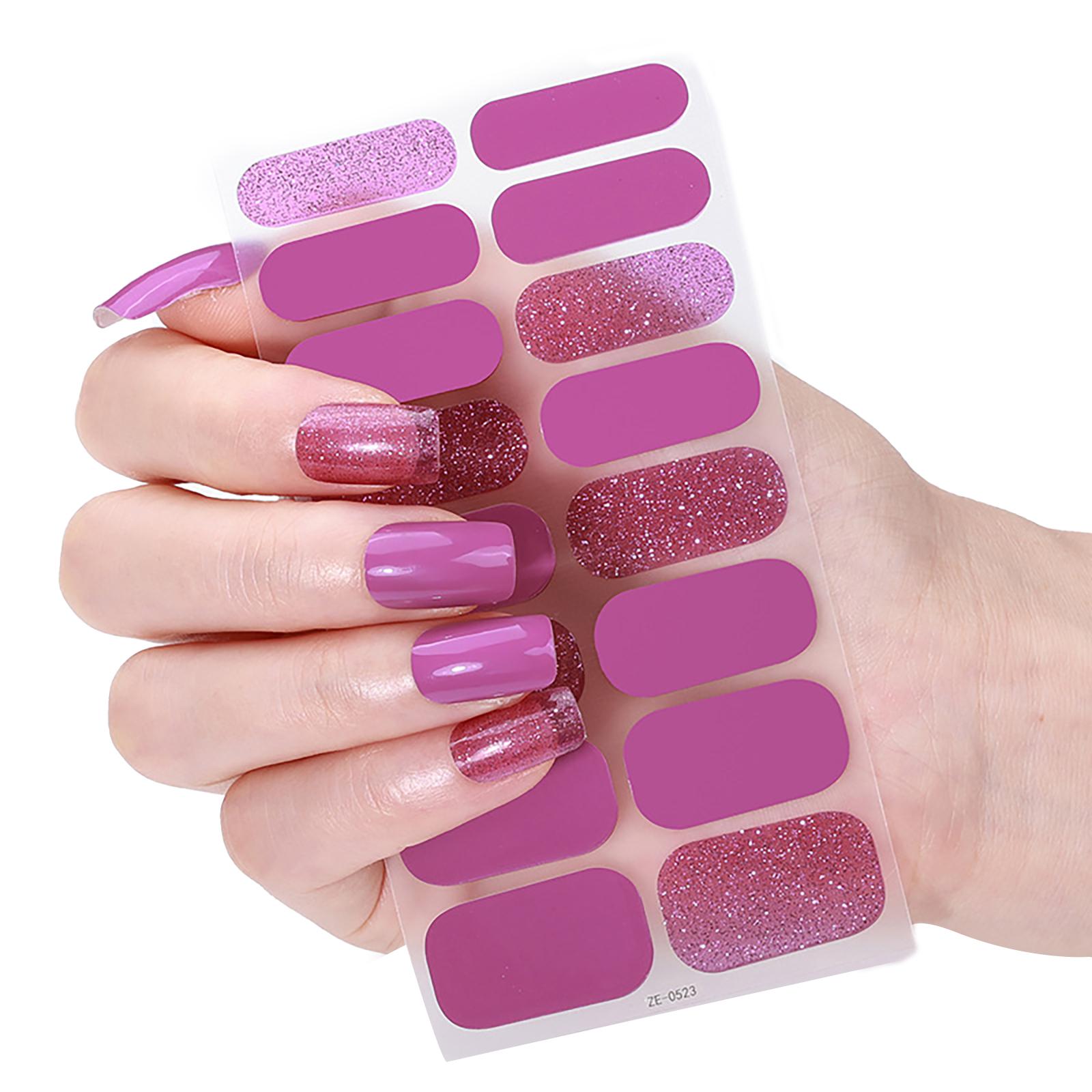 

Водонепроникна наклейка для нігтів Метелик Наклейка лаку для нігтів Самоклеючі гелі Смужки для нігтів з пилкою для нігтів Прикраси для нігтів