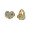 Unisex Exaggerated Full Diamond Heart Ring with Zircon - Trendy Hip Hop Style