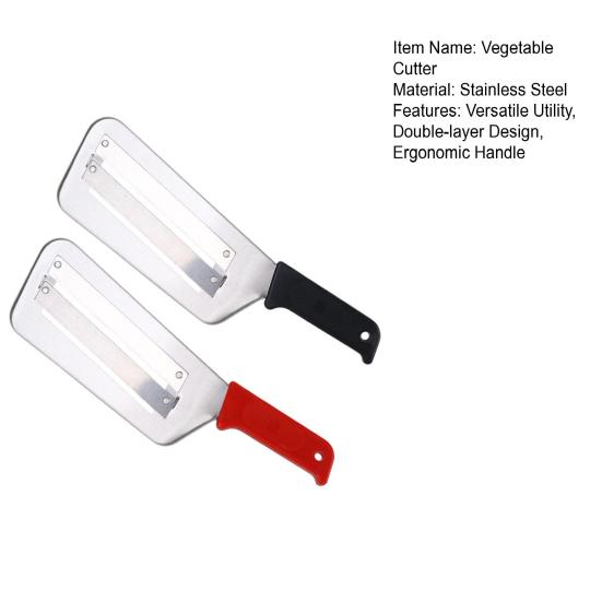 2Pcs Multifunctional Vegetable Cutter Stainless Steel Slicer Easy to Clean Cabbage Carrots Potatoes Peeler Kitchen Tool