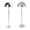 Lifting Round Bottom Hat Rack Helmet Rack Hat Holder Metal Dome Shape Display Rack Stainless Steel Exhibition Shelf
