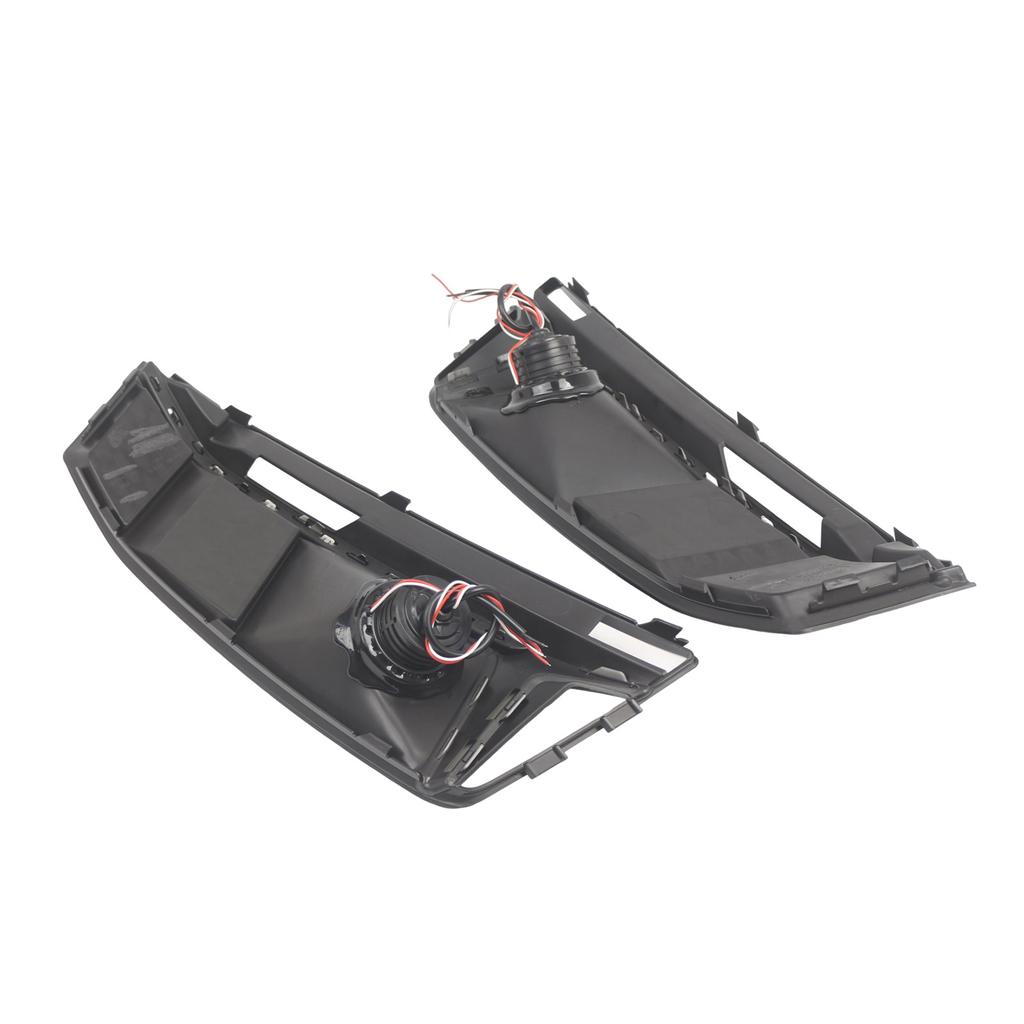 2PCS Black Front Bumper Foglight Grille Grill Fit   A4 S4 B9 2016-2019