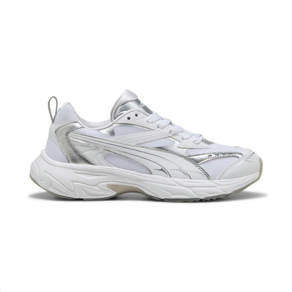 Puma Morphic Wear Resistant And Lightweight Low Top Casual Shoes Women's Silver 401313-01